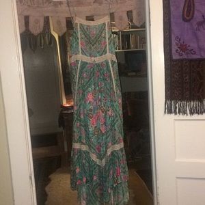 Spell Designs Babushka Midi Dress Turquoise, Small